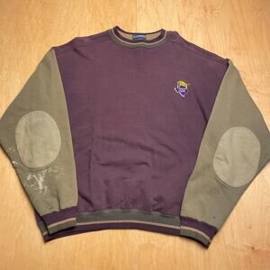 Vintage LSU Tigers Football 2XL Multicolor Long Sleeve Crewneck Sweatshirt